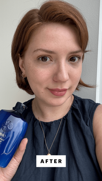 Allure social director Kassidy Silva after using the Oribe Supershine Hydrating Shampoo